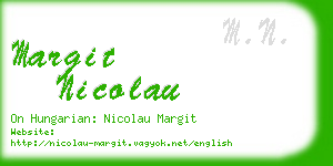 margit nicolau business card